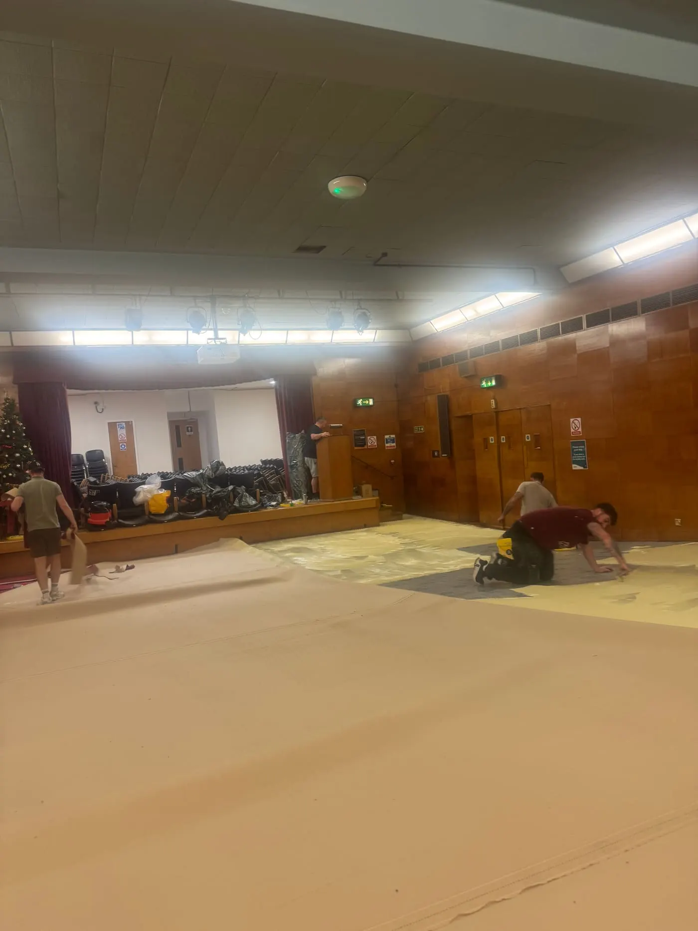 Finished carpet installation