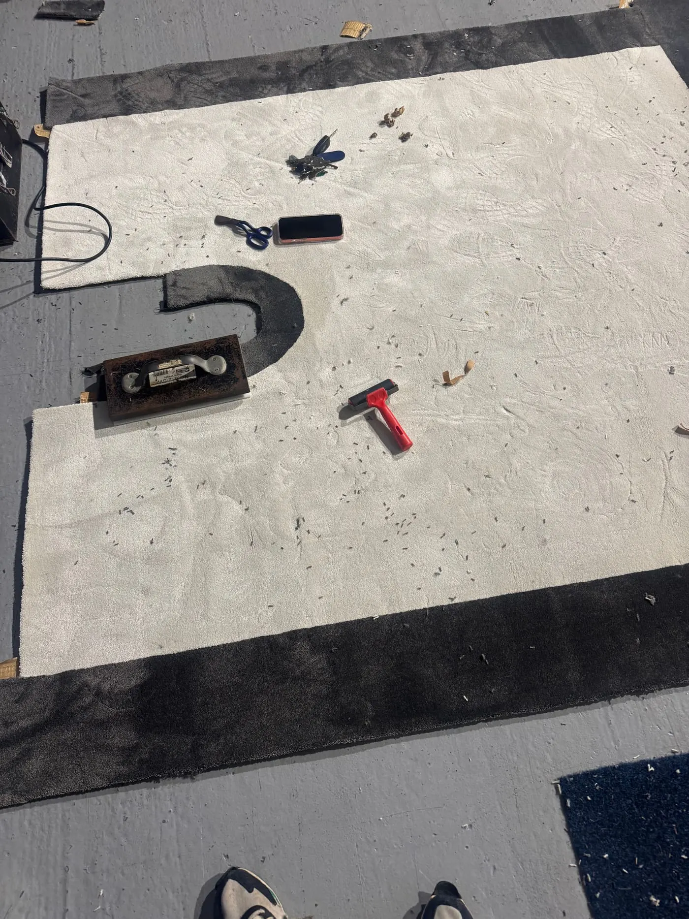 Carpet fitting and finishing detail