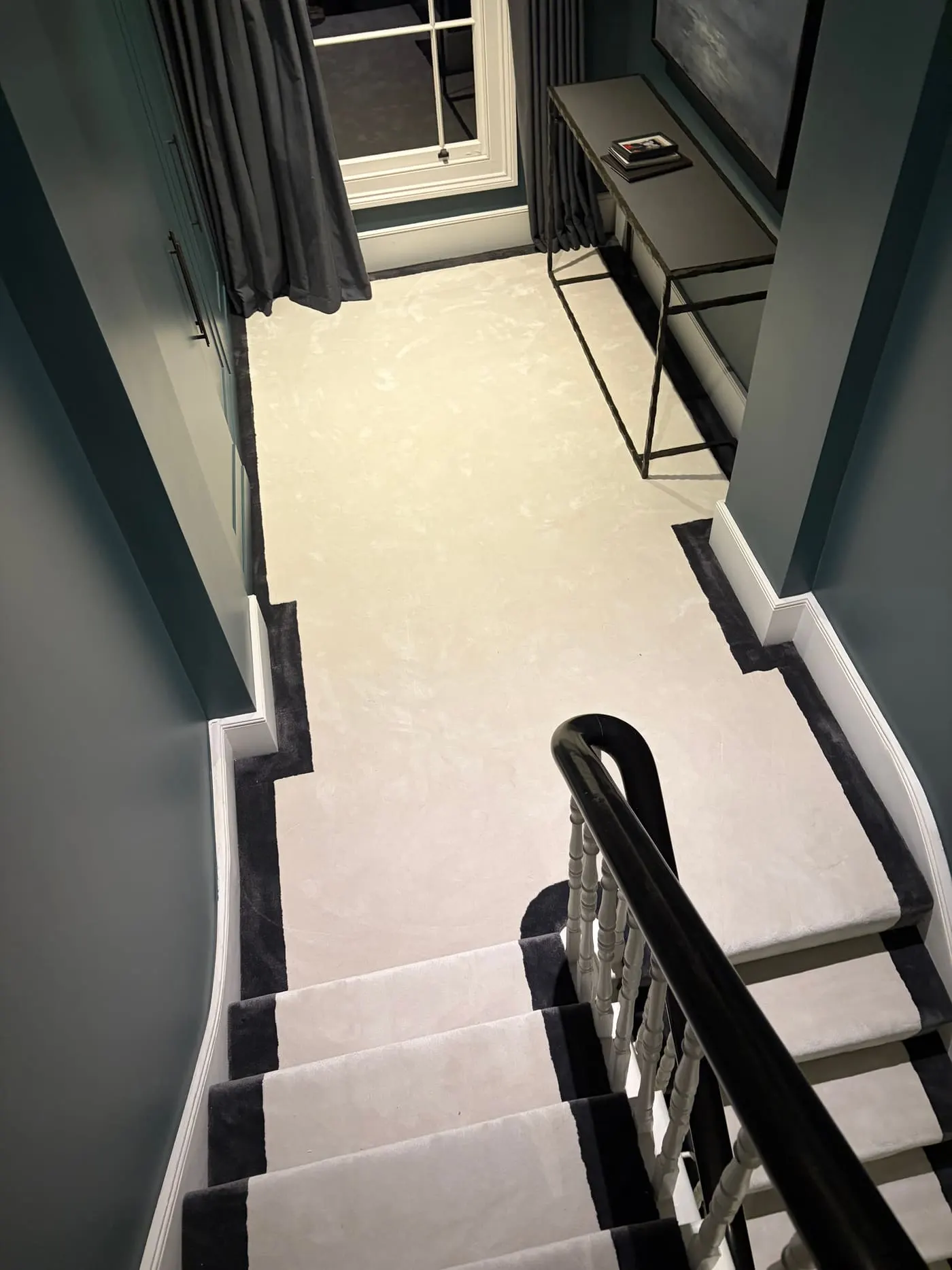 Finished stair runner and landing