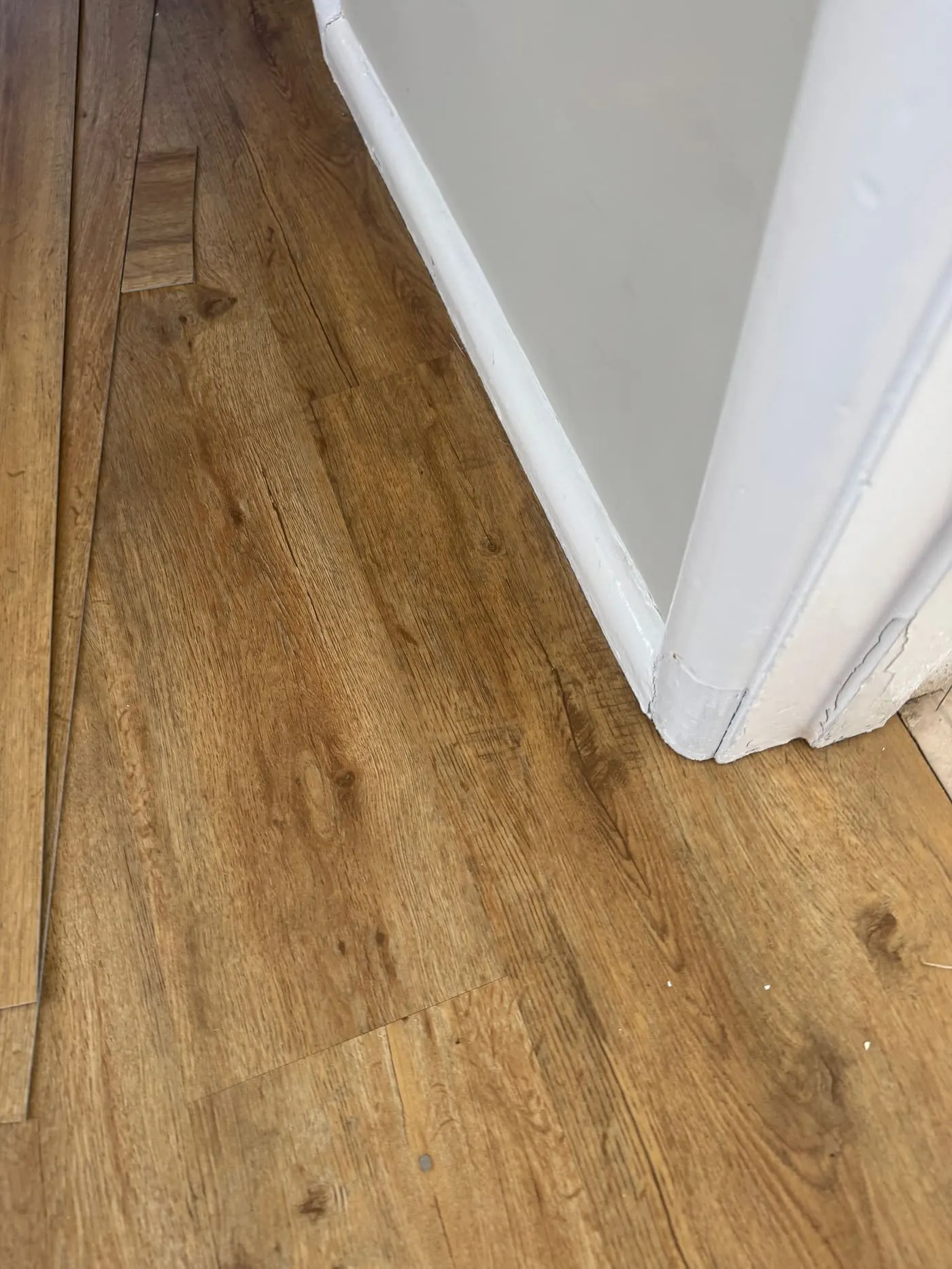 Finished wood flooring detail